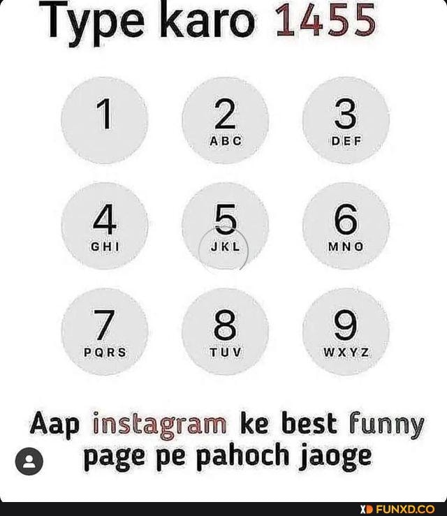 Type Karo 1455 Aap instagram ke best funny @ page pe pahoch jaoge -  